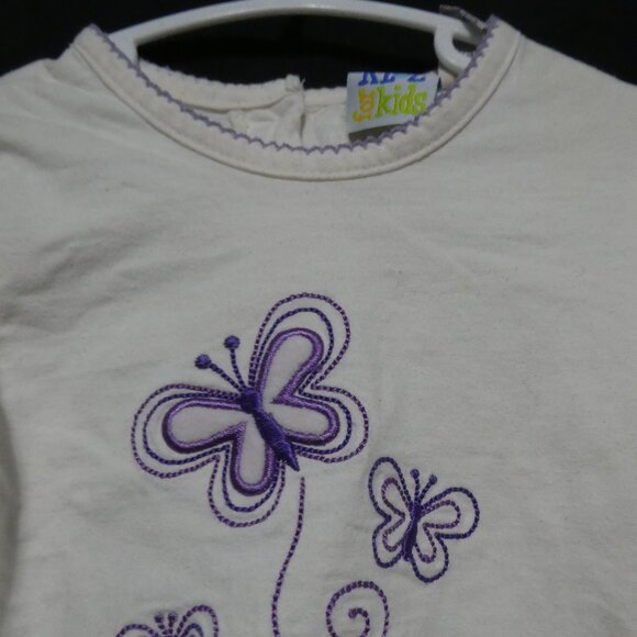 KLOZ FOR KIDS | size 3 | 100% Cotton | Embroidered Butterfly Front Long Sleeve - Picture 4 of 15
